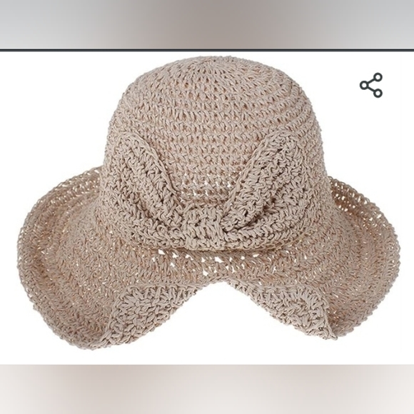 Bundle-Summer Sombrero -Straw Crochet Sun or Beach Hat, Handmade Vintage main image 4